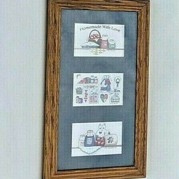 The Craft Room Other - Vintage The Craft Room Print Triptych Homemade with Love 1994 Framed